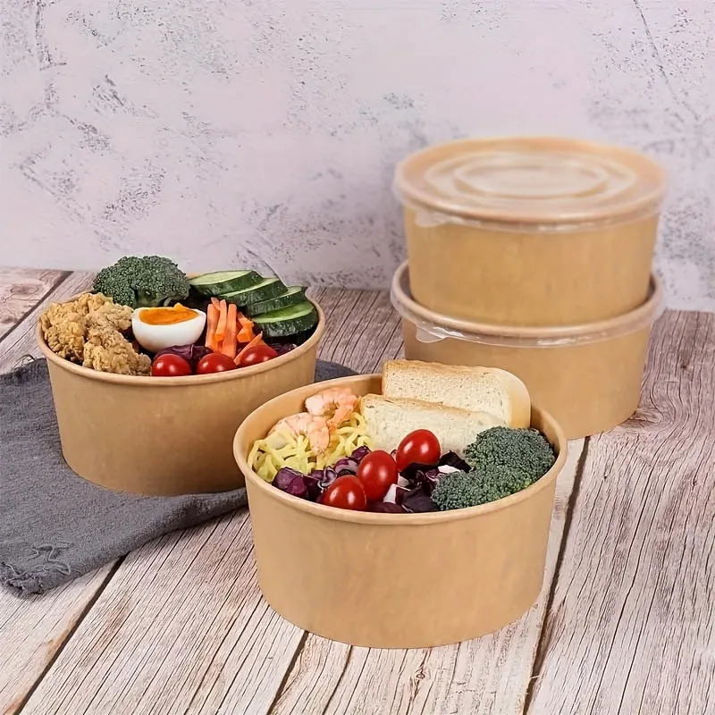 15/30PCS Kraft Paper Bowls Dis - огляд і ціна Meal Prep Bowl