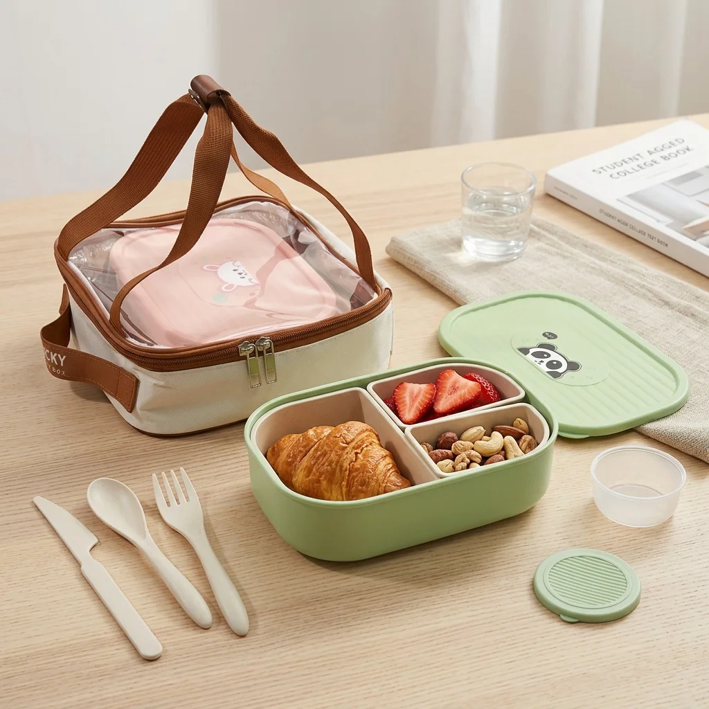 Kids Bento Lunch Box with Lid  - огляд і ціна Meal Prep Or Prep Meal