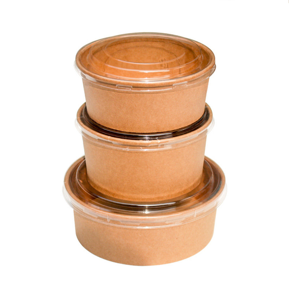 20pcs Kraft Paper with Lid Dis - огляд і ціна Meal Prep Bowl