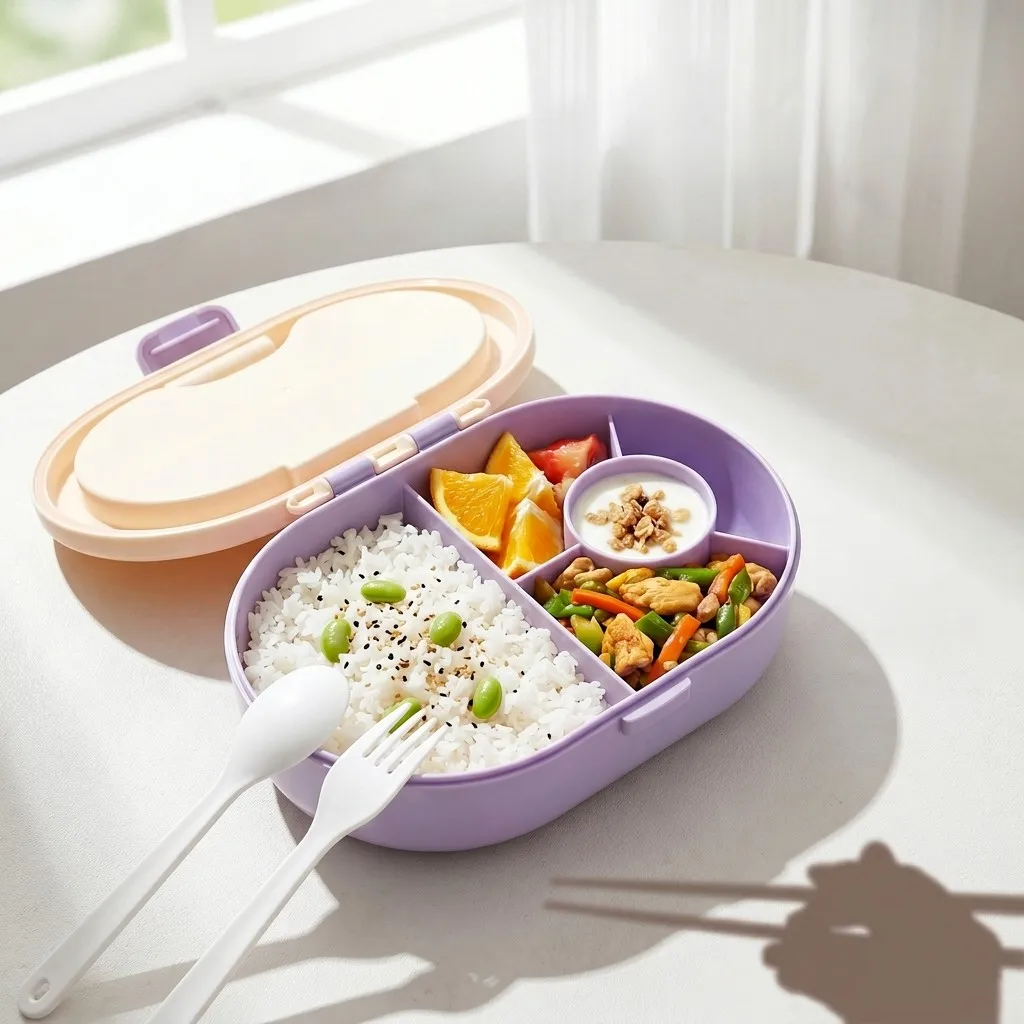 Plastic Bento Box with Cutlery - огляд і ціна Meal Prep Or Prep Meal